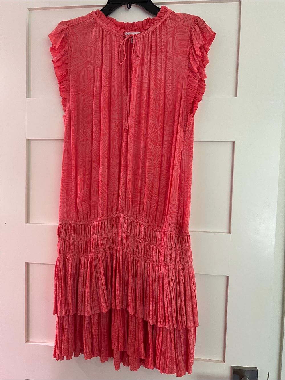 Current Air Ruffle Tiered Pleated Dress